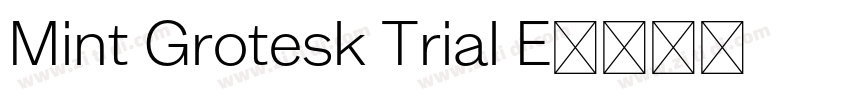 Mint Grotesk Trial E字体转换